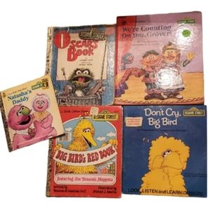 Lot of vintage sesame street books